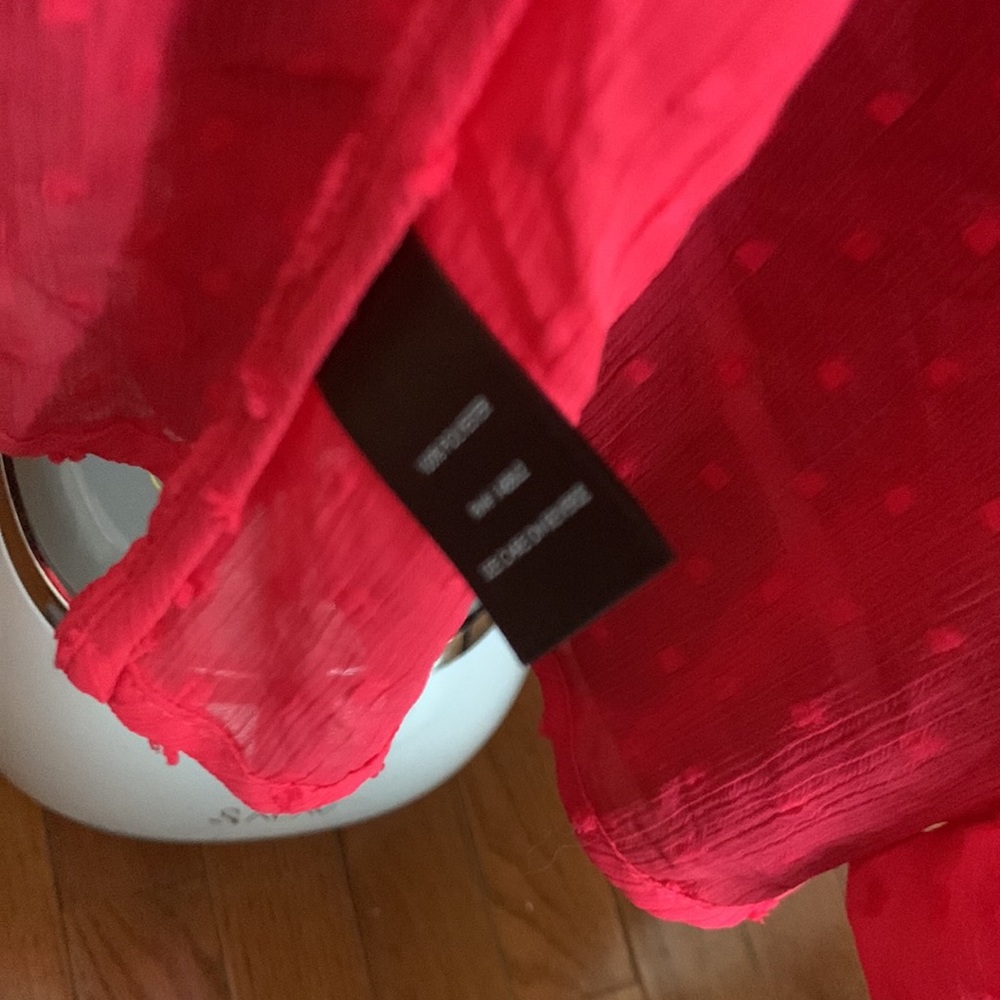 Torrid beautiful cocoon wrap or bathing suit cover. Dotted sheer hot pink 5/6x - Picture 8 of 10